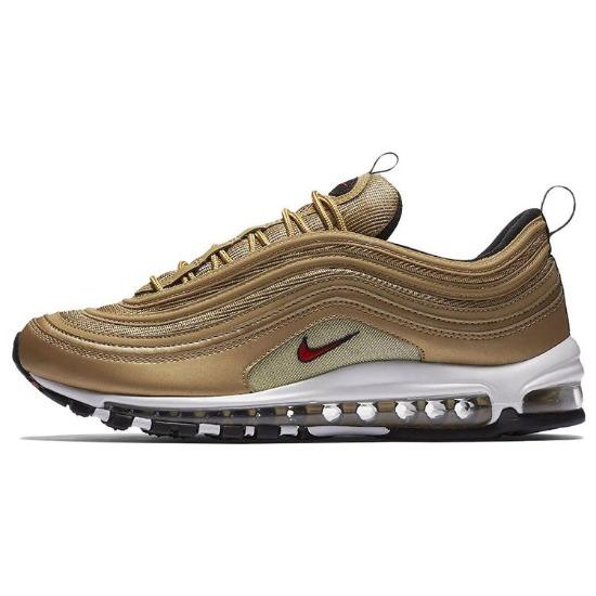 Nike Air Max 97 OG Metallic Gold 2023 Мужские кроссовки Varsity-Red White Black DM0028-700