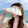 Women'S Uv Protection Empty Top Sun Hat Fashion Ruffle Edge Headband Shell Hat Outdoor Sun Protection Travel