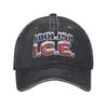 Abolish ICE Unisex Women Baseball Caps  Distressed Washed Caps Hat Retro Outdoor Workouts Unstructured Soft Headwear