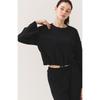 Huit Cable Knit Crop Sweatshirt Htwtp5k04t