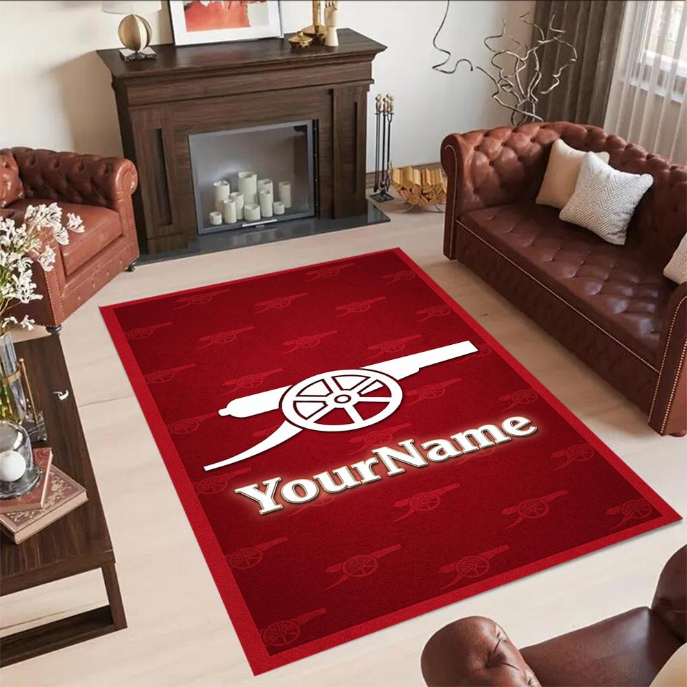 Arsenal Personalized Name Floor Mat Perfect for Hallway Kitchen Outdoor Foyer Antislip Carpet Decorate Offices Perfect Gift for Women/Men