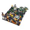MOC Хэллоуин дом с привидениями набор строительных блоков игрушка DIY сборка сцена ужасов кладбище строительная комбинация украшение для вечеринки подарок