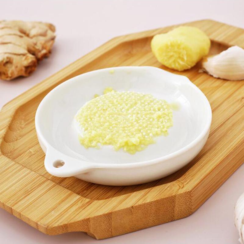White Simple Style Ceramic Ginger Grater Tool Hand Grinder Garlic Masher Portable Porcelain Carrot Ginger Grinding Kitchen Tool 3