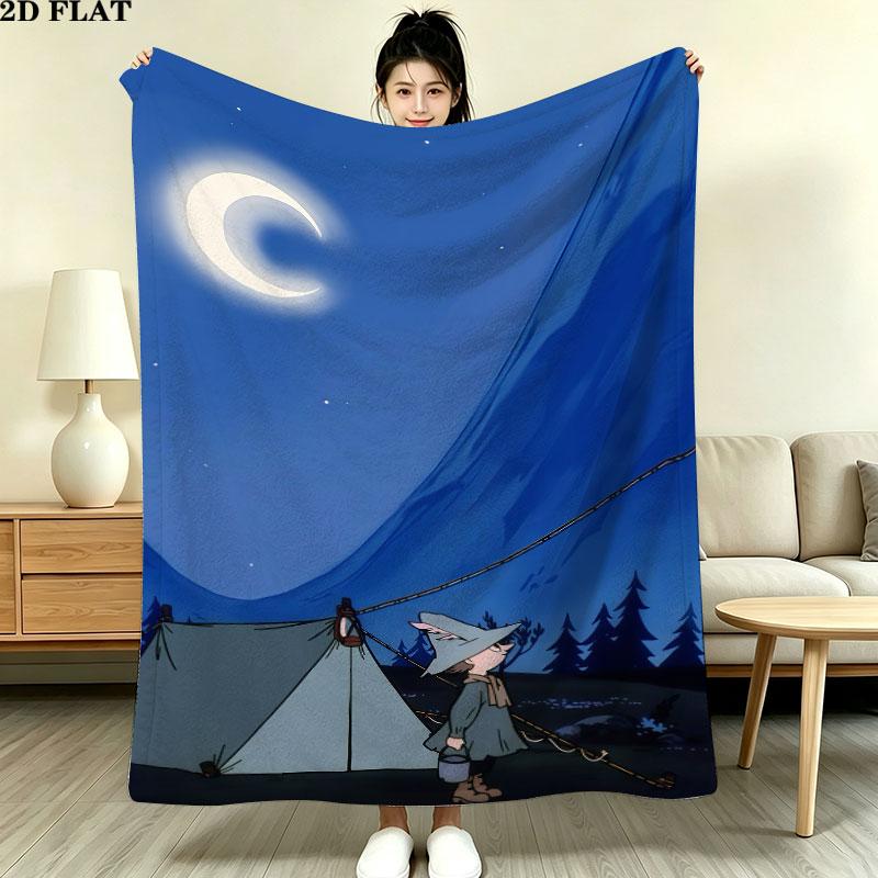 1PC Snufkin Blanket, High quality Comfortable for All Seasons, Home Decor, Warmth and Comfort