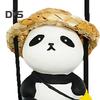 Toy Car Interior Panda Pendant Realistic Funny Car Interior Rearview Mirror Hanging Pendant
