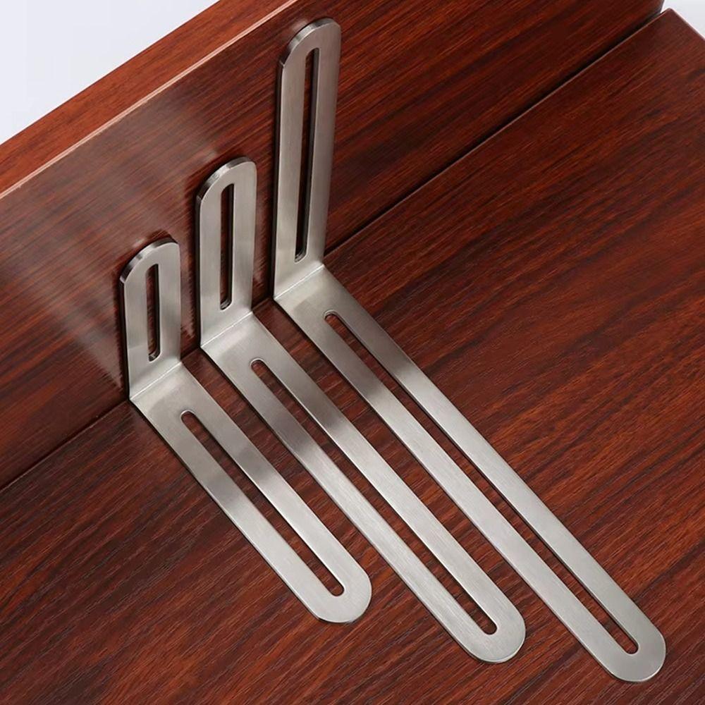 1/2 шт. Угловой кронштейн из нержавеющей стали, соединительный, кронштейн для поддержки полки, экраны для шкафов, стена