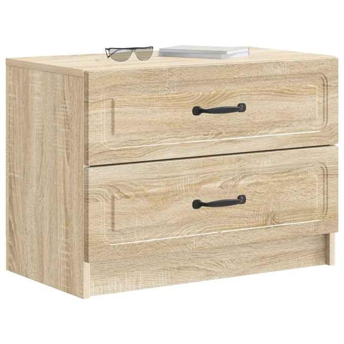 Maison Exclusive - Cabinet de chevet Chêne Sonoma 62 x 34,5 x 44,5 cm