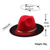 Hot Women Men Wool Vintage Trilby Felt Fedora Hat With Wide Brim Gentleman Elegant Gradient Color For Lady Winter Red Jazz Caps
