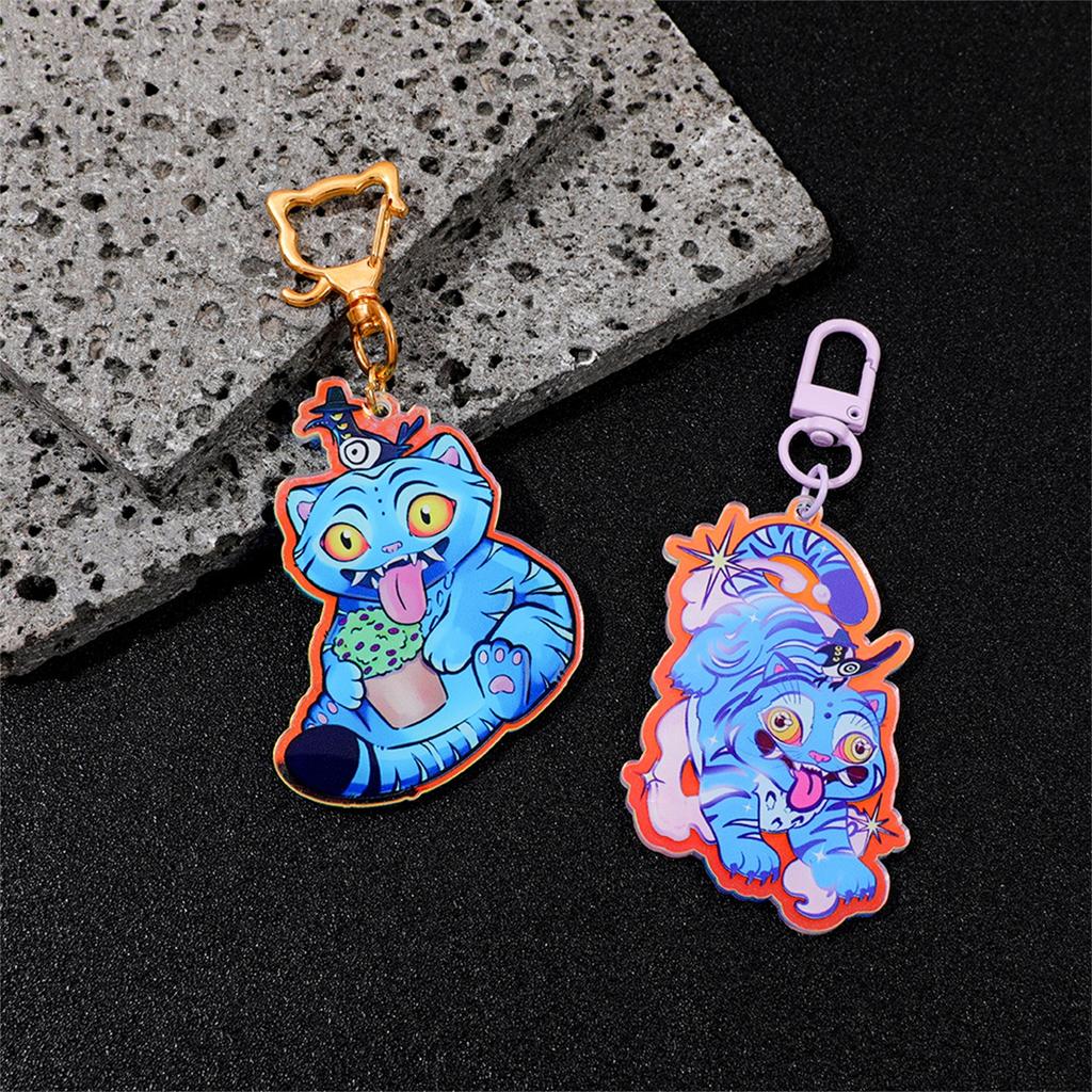 K-pop Witch Group Little Color Changing Acrylic Keychain Pendant Blue Cat Surrounding Cute Bag Pendant