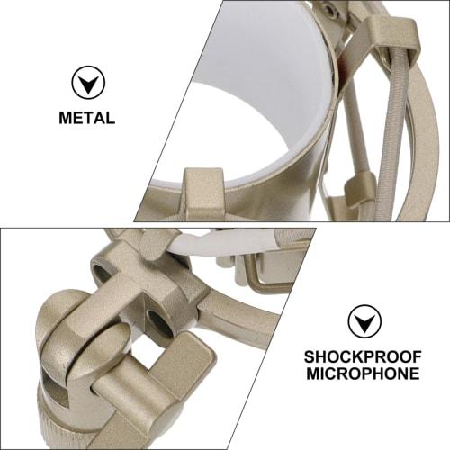 Alasum Microphone Shock Mount, Metal, Universal 50mm, Anti-Vibration, Shockproof Bracket with Adjustable Angle