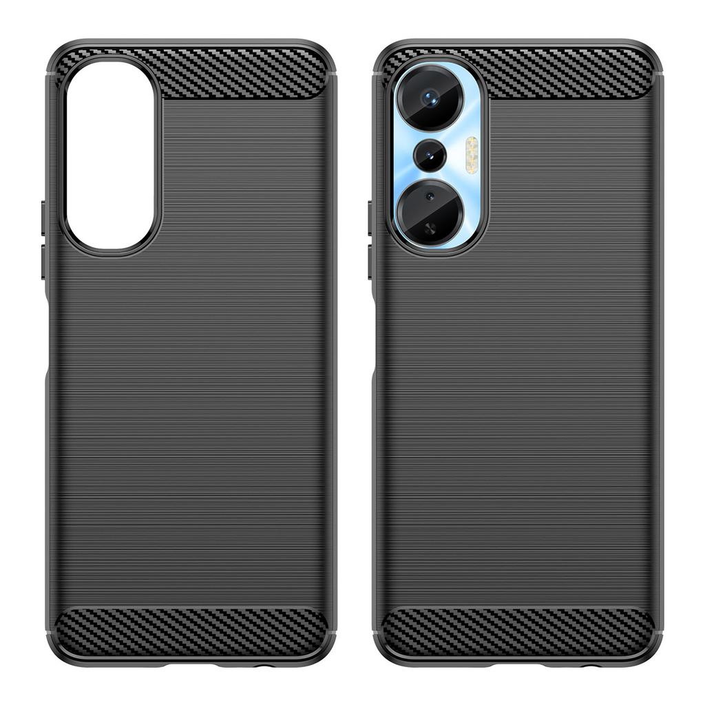 Infinix Hot 20S Flexible Carbon Silicone Black Case Cover