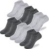 TASTIQ PREMIUM Men's Ankle Socks Gray Cotton 6 Pairs