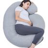 Body Pillow for Knit Popular Maternity Nursing Fluffy Enveloping Side Pregnancy Removable Cover C-Shaped Pregnancy, Cooling, Fabric, Pillow, Cushion,