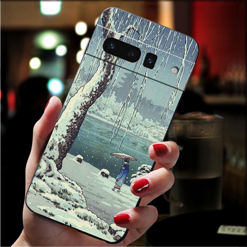 Чехол для телефона Google Pixel 7 Pro 7 6A 6 Pro 5A 4A 3A Pixel 4 XL Pixel 5 6 4 3 XL 3A XL 2 XL Funda японского искусства