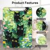 Plastic Cute Clipboard Low-Profile Metal Clip, A4 Letter Size 9 x 12.5 in, 8.5 x 11 Paper Clip Board for Teachers, Nurses, Classroom,Cute Black Cats
