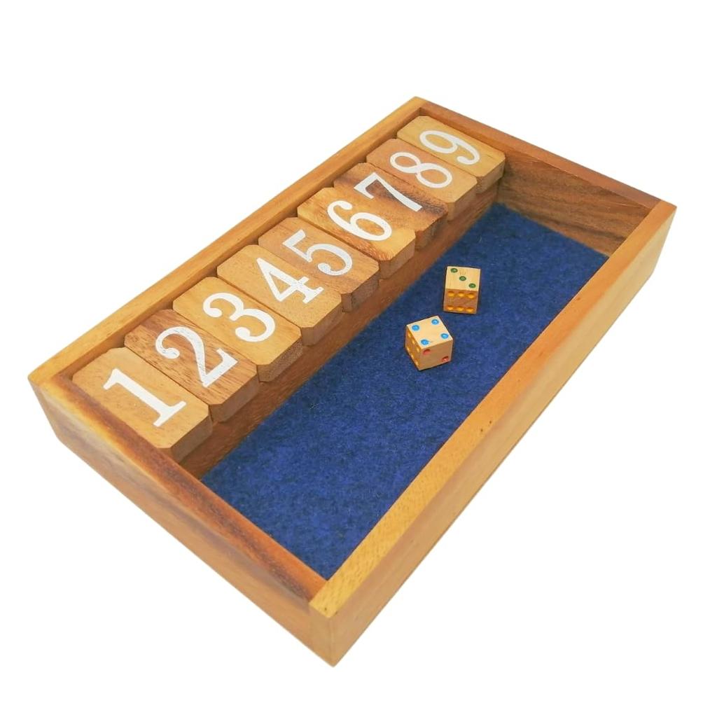 KINOKINO Jackpot PRO Dice Game Wooden Dice (Blue)