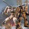 Горячая модель Jms Zaku Half Cannon Hg 1/144 Ms-06ck Сборная модель Упаковка Песочный цвет Игрушка Фигурки Действия Робот Меха Детские Подарки