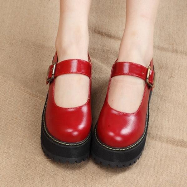 2021 японская школьная обувь для девочек, женские туфли на плоской подошве на платформе, Jk, униформа Мэри Джейн с ремешком на щиколотке, студенческие женские размеры 34–43