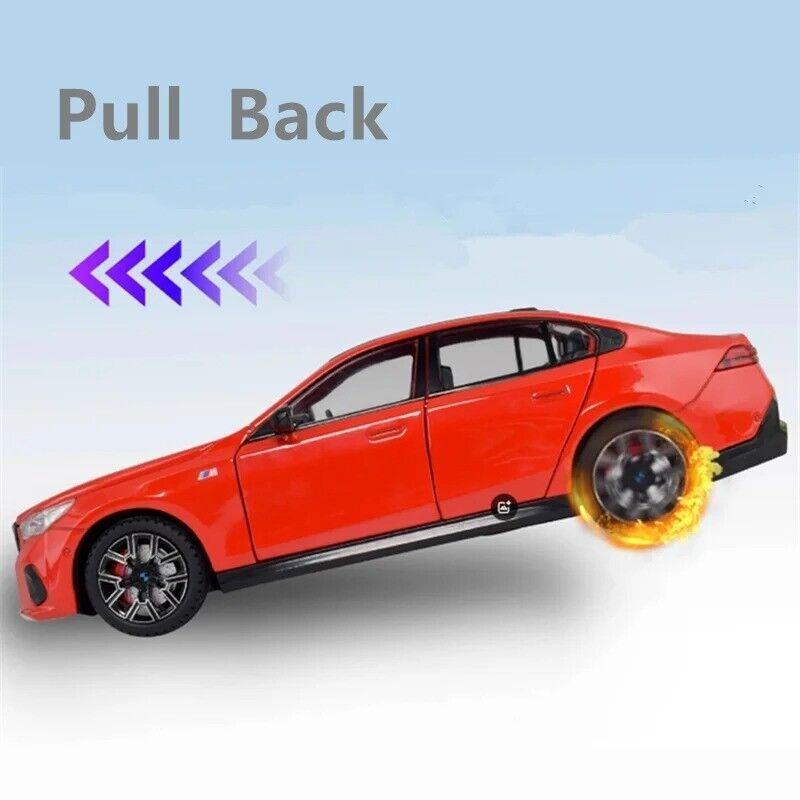 1/24 BMW I5 M60 литая модель из сплава роскошная игрушечная машинка со звуком и светом детская рождественская игрушка в подарок