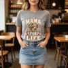 Retro Mama Bear For Life Tshirt Unisex Cute Baby Bear Floral Heart Footprint Print Casual Daily Wear Mother Gift Short Sleeve Tee