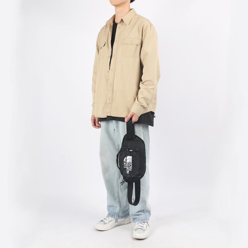 The North Face Large Logo Polyester Nylon Chest Bag Crossbody Waist Bag Regular Men bags Black NN2HN02A