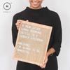 Homlly Full Oak Wood Letter Message Board