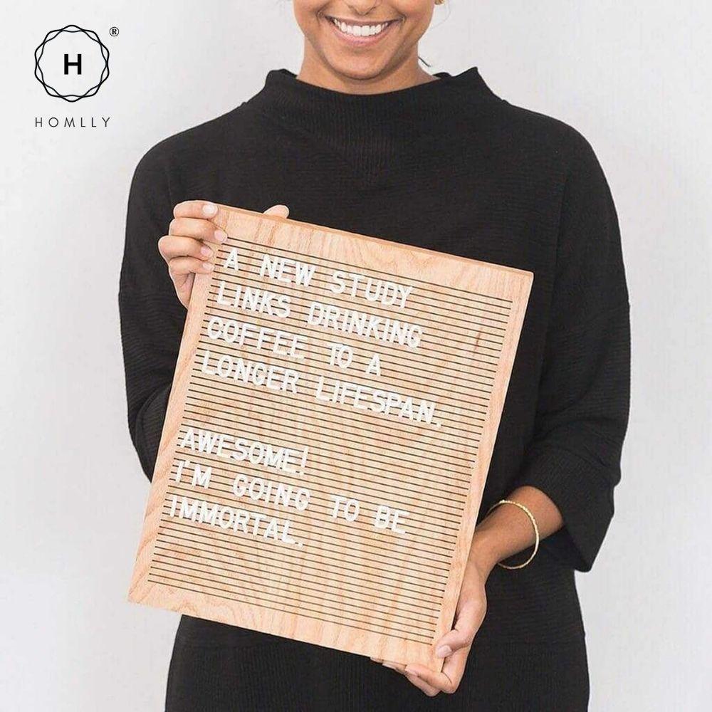 Homlly Full Oak Wood Letter Message Board