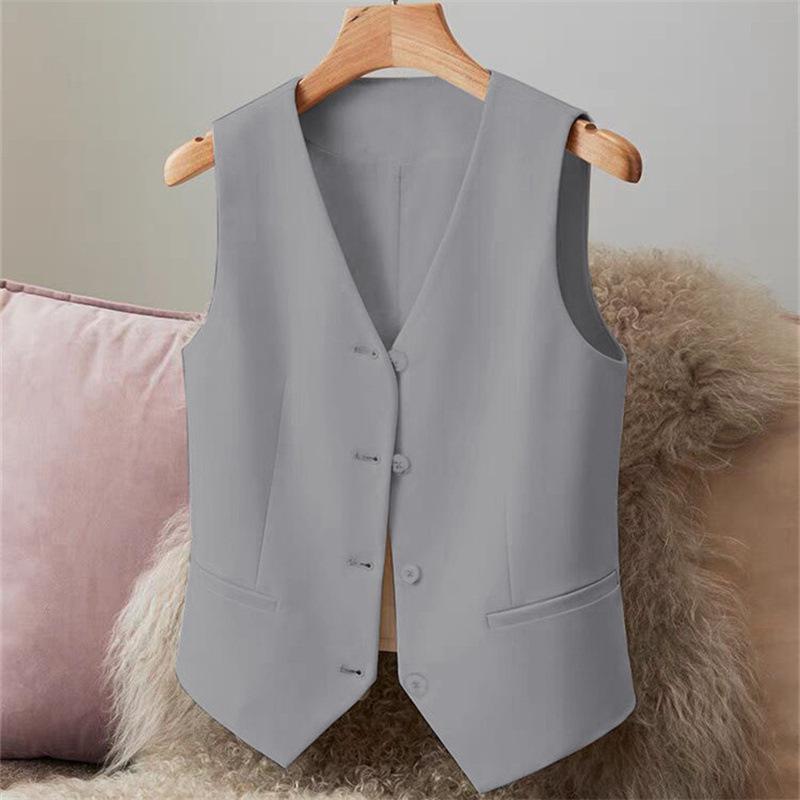 Женский универсальный жилет без рукавов: Профессиональная рабочая одежда для весны и осени