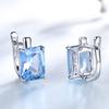 Umcho Luxury 8.0ct Sky Blue Topaz Gemstone Jewelry Clip On Earrings Anniversary Birthday Valentine's Day Jewelry Gifts for Women Wife Her Girls