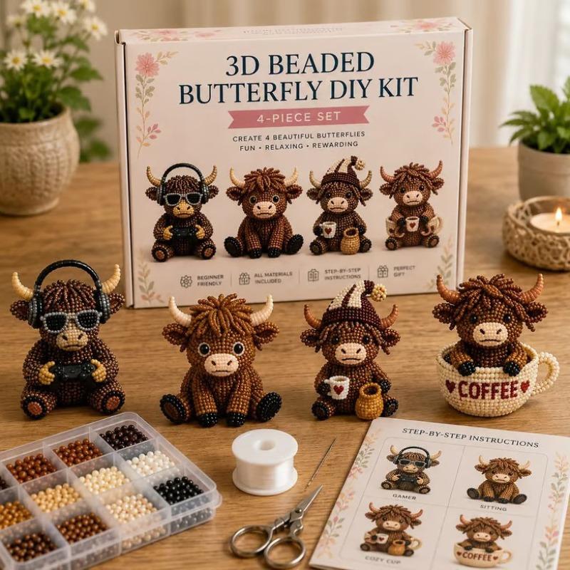 Набор для бисероплетения 3D DIY Животные Набор для рукоделия из бисера для детей и взрослых Снятие стресса Терапевтическая ручная игрушка Творческое хобби Принадлежности для бисероплетения