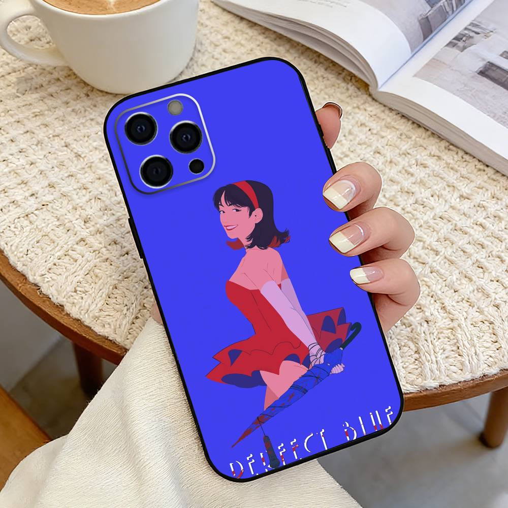 P-Perfect B-Blue Mima-a Phone Case For iPhone 17,16,15,14,13,12,11 Plus,Pro Max,XS,Soft Silicone Black Cover