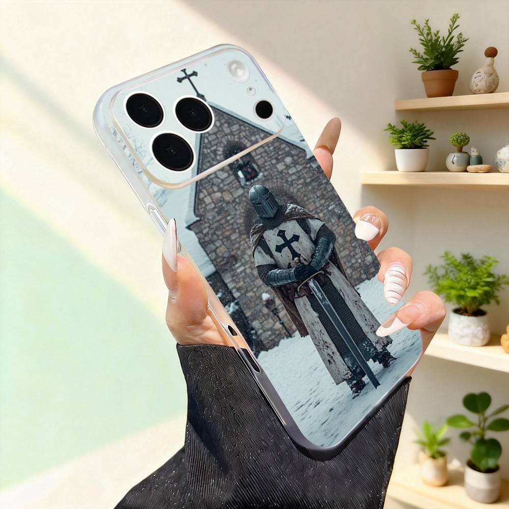 Crusaders T-Templar Knight For iPhone 11,12,13,14,15,16,17,Pro,Max,Plus,Mini,SE4,E Phone Case Magnetic For Magsafe Wireless