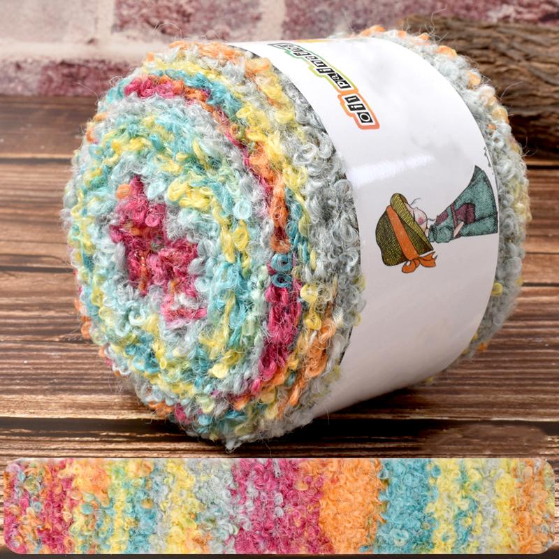 1 шт шерстяная нить модный вязаный шарф теплый цвет ручная работа градиент масляная живопись ретро стиль пряжа клубок