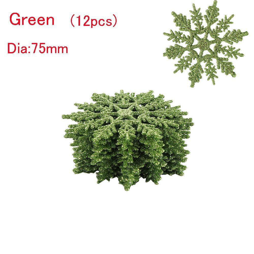 Hanging Pendant Charming Christmas Tree Decor Glitter Snowflake Festival Decoration Party Ornaments