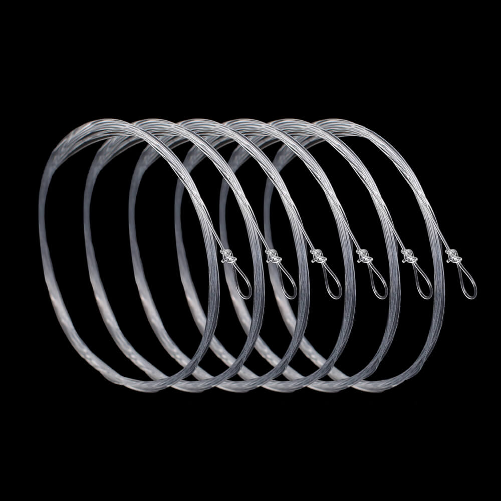 Raprance Pre-Tied Loop Tapered Leader Fly Fishing Leader 6 Pack, 9FT,Nylon Clear Fly Line Leader 3X 4X 5X 6X