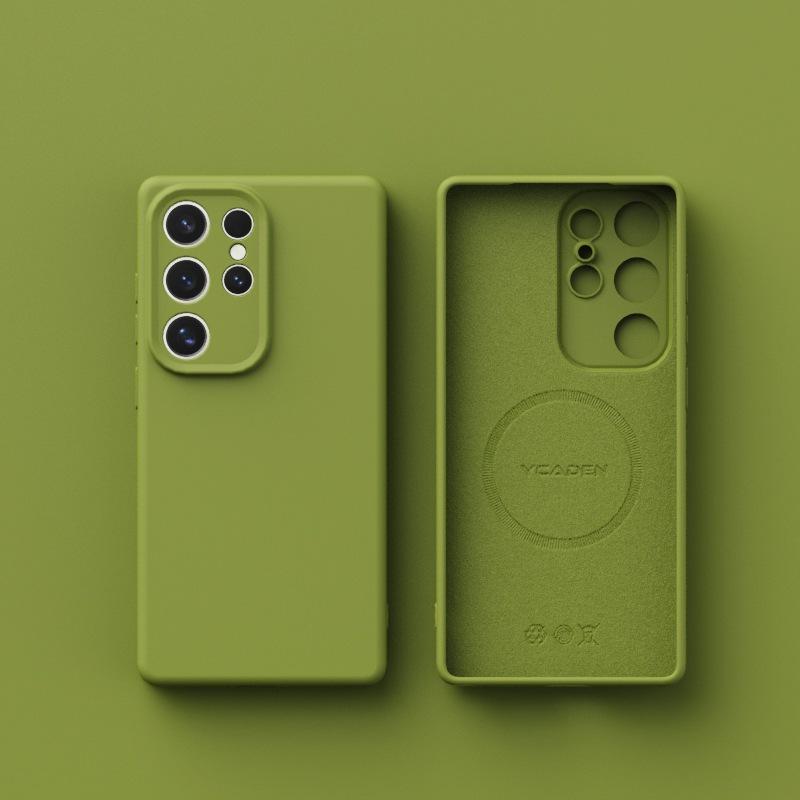 Новый Samsung S25ulta Жидкий силикон Подходит для S24 Мягкий чехол Магнитный S23u Полностью закрывающий Противоударный Чехол для мобильного телефона Простой