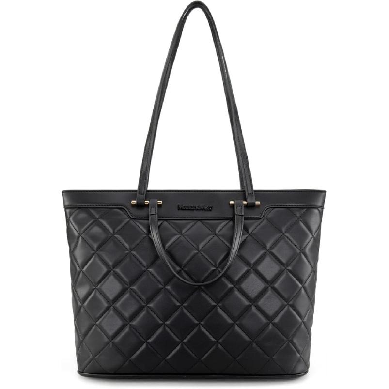 Montana West Quilted Tote Bag for Women Shoulder Bag Fashion Handbags with Top Zipper