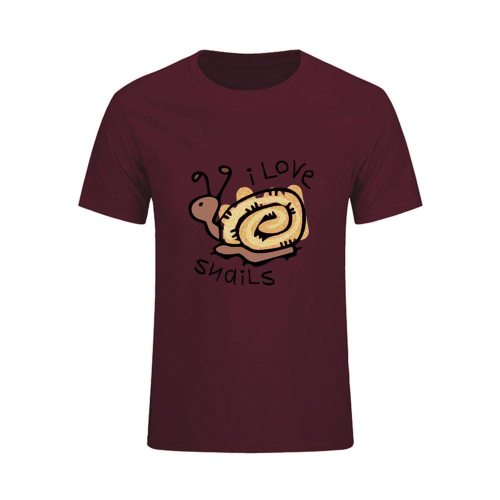 I Love Snails Italy National Treasures Alfa T Shirt Men White Casual Breathable Plus Size Tee