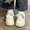 Легкие маленькие белые туфли на толстой подошве женские 2025 новая осень студенческие универсальные туфли ins нишевые оригинальные повседневные кеды