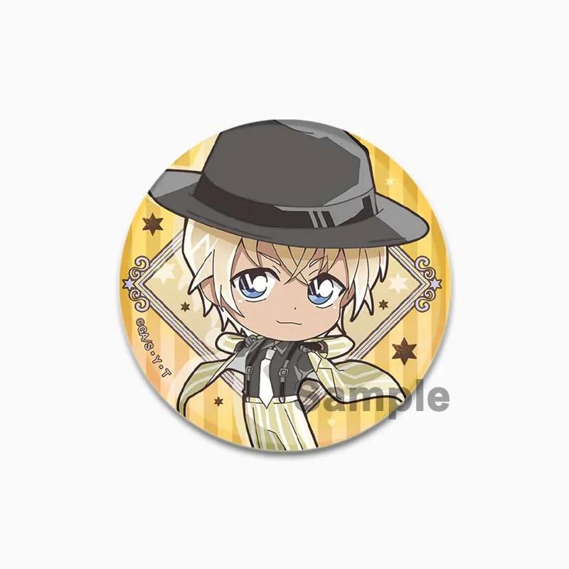 32/44/58mm Maorilan Haibara Ai Conan Hattori Heiji Badge Cartoon Anime Cute Brooch Pins for Clothes Backpack Hat Jewelry Accessories