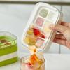 Форма для кубиков льда на 8 ячеек, квадратная, с крышкой, гибкая, легкое извлечение, многоразовая, для коктейлей, напитков