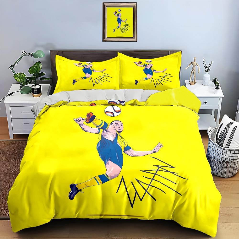 Soccer player kicking ball. Bedding sets Duvet cover sets Duvet covers Pillowcases(1 * Duvet Cover 2 * Pillowcases, without duvet insert)