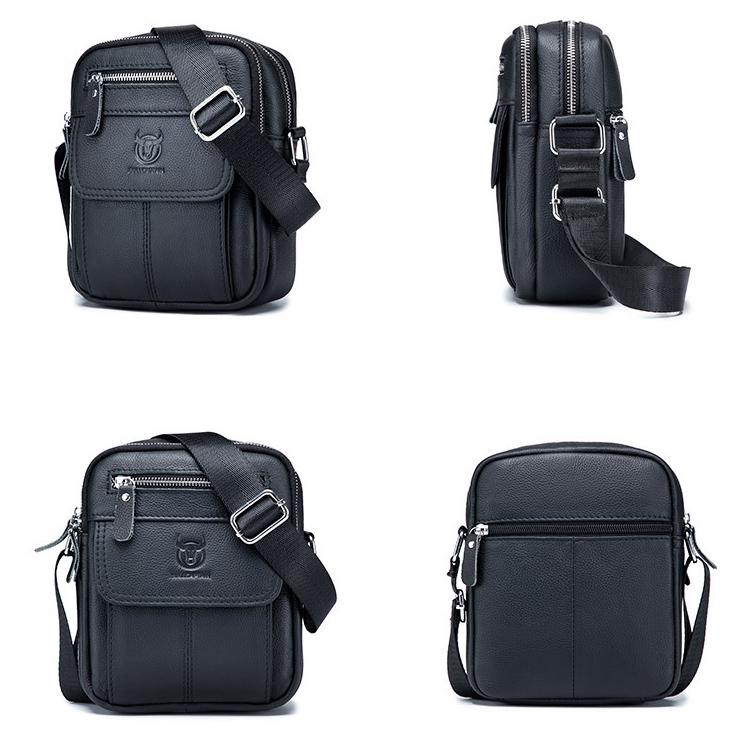 BULLCAPTAIN Мужская сумка-мессенджер из натуральной кожи, винтажная сумка из коровьей кожи, мужская повседневная многофункциональная маленькая сумка через плечо, модная