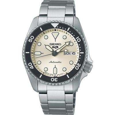 Мужской SBSA227 (5SPORTS SKX Sports Style Mechanical Мужской металлический браслет) Круглые часы, серебро