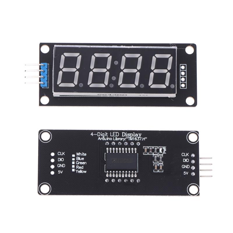 Tm1637 0,56 дюйма, 4-разрядный, светодиодный, цифровой, 7-сегментный, модуль дисплея, светодиодный, модуль платы электронных часов для Arduino