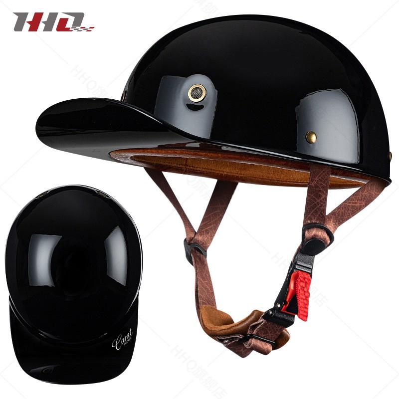 Motorcycle Half Helmet Retro Style Men Women Vintage Motorbike Open Face