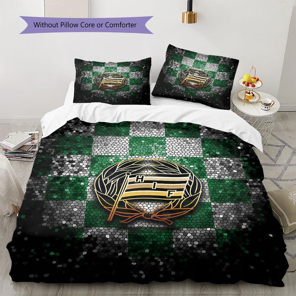 Hammarby IF poster Bedding Quilt Set Quilt Cover Pillowcase Home Decoration Birthday Gift (1 * duvet cover + 2 * pillowcase, without core)