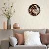Creative "Holy Family" Round 2D Wood Logo, Garland Decoration, Home Gifts, Living Room, Bar, Cafe, Round Holiday Art Deco, Simple and Stylish Toilet