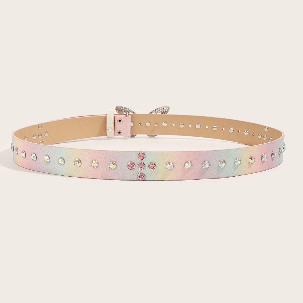 Adjustable Butterfly Rhinestone Belt Punk Waist Belt Butterfly Waistbands  Dress Decoration