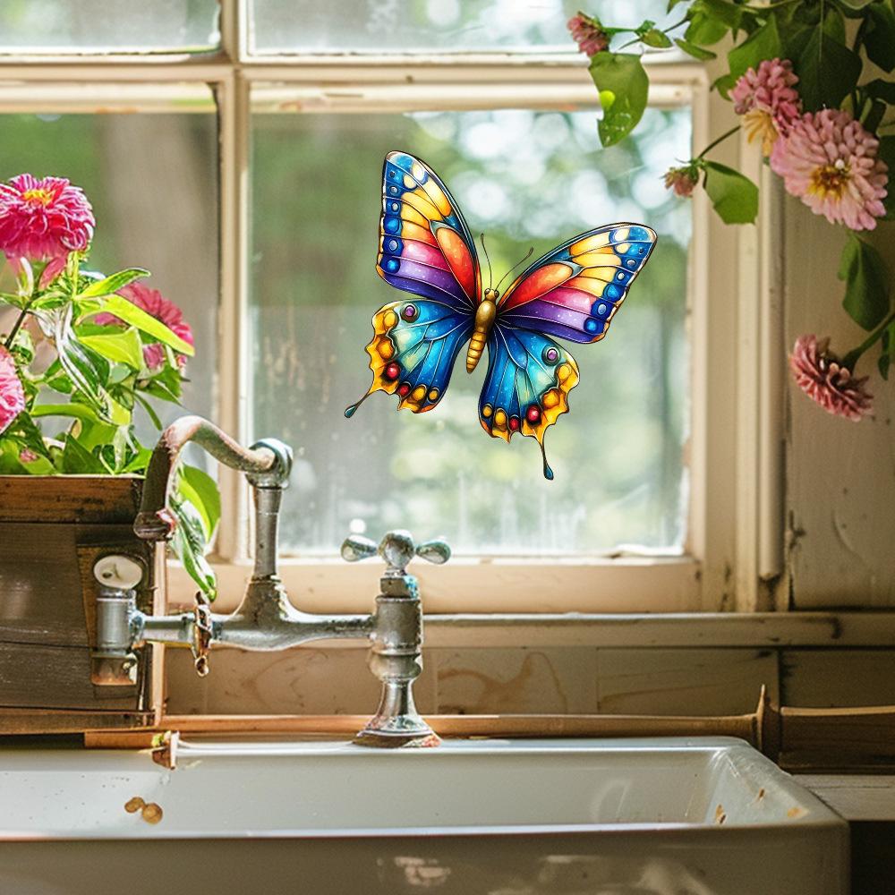 Painted Butterfly Balcony Glass Window Home Beautification and Decoration Electrostatic Uv Window Sticker